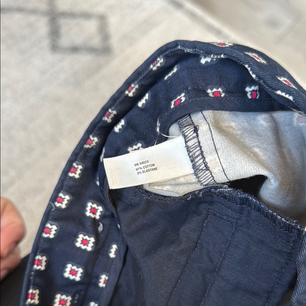 Navy Patterned Pants - Picture 5 of 6